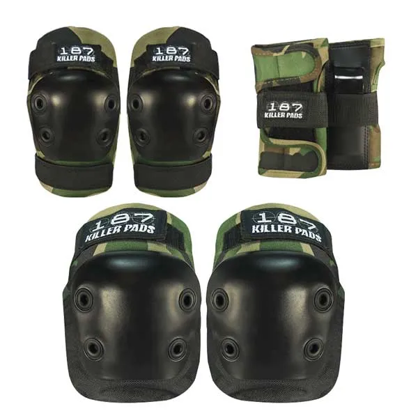 187 PAD SET CAMO - JUNIOR (KNEES,ELBOWS & WRISTS)