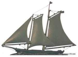 46-Inch Yacht Weathervane - Verdigris