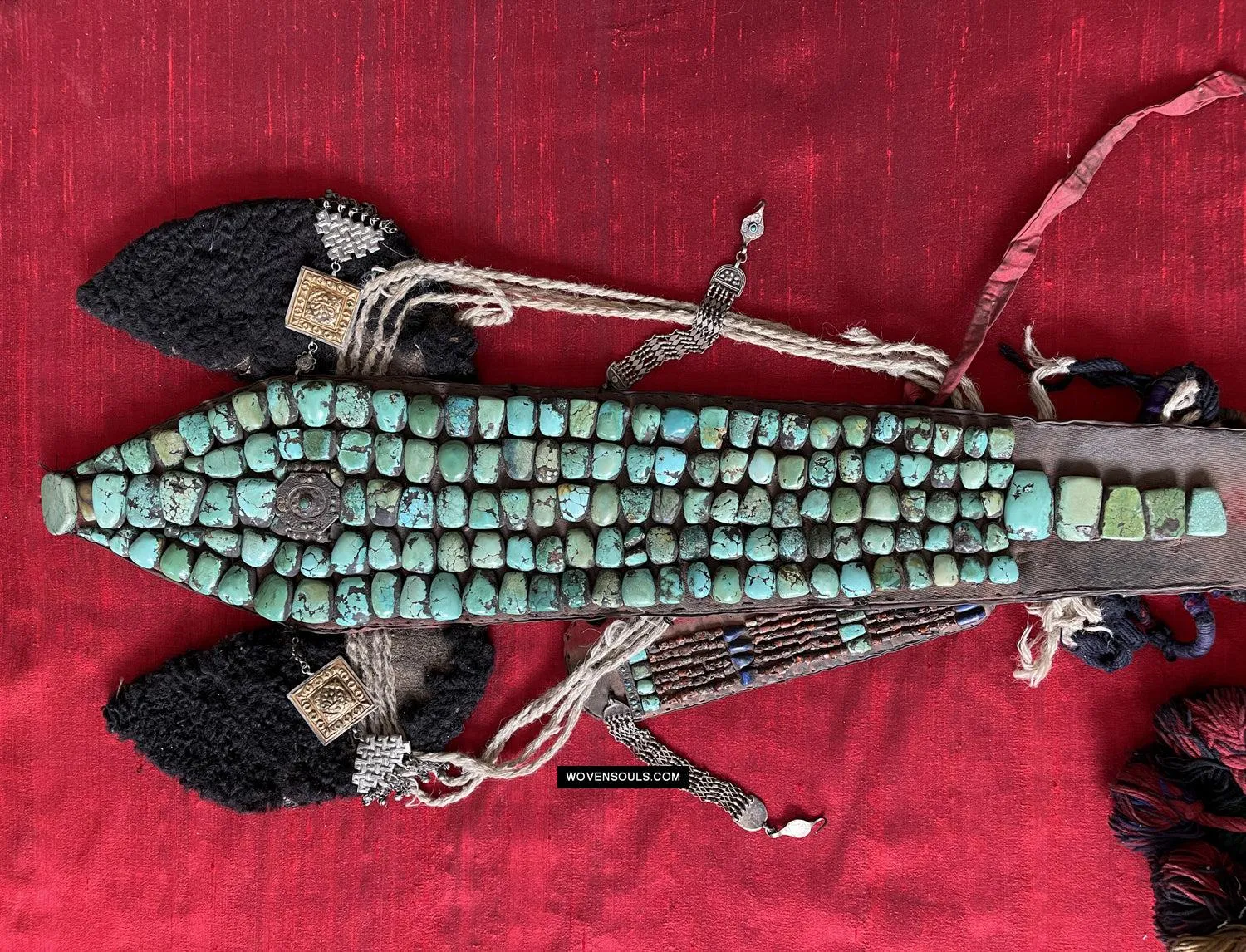 995 Old Heirloom Jewelry Ladakh Turquoise Perak Headdress