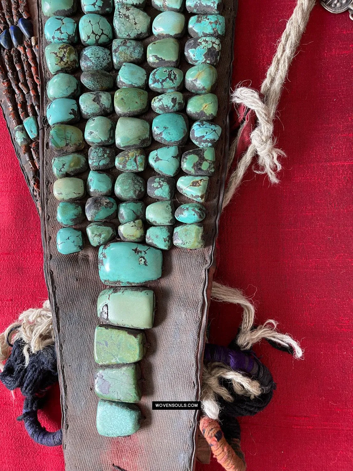 995 Old Heirloom Jewelry Ladakh Turquoise Perak Headdress