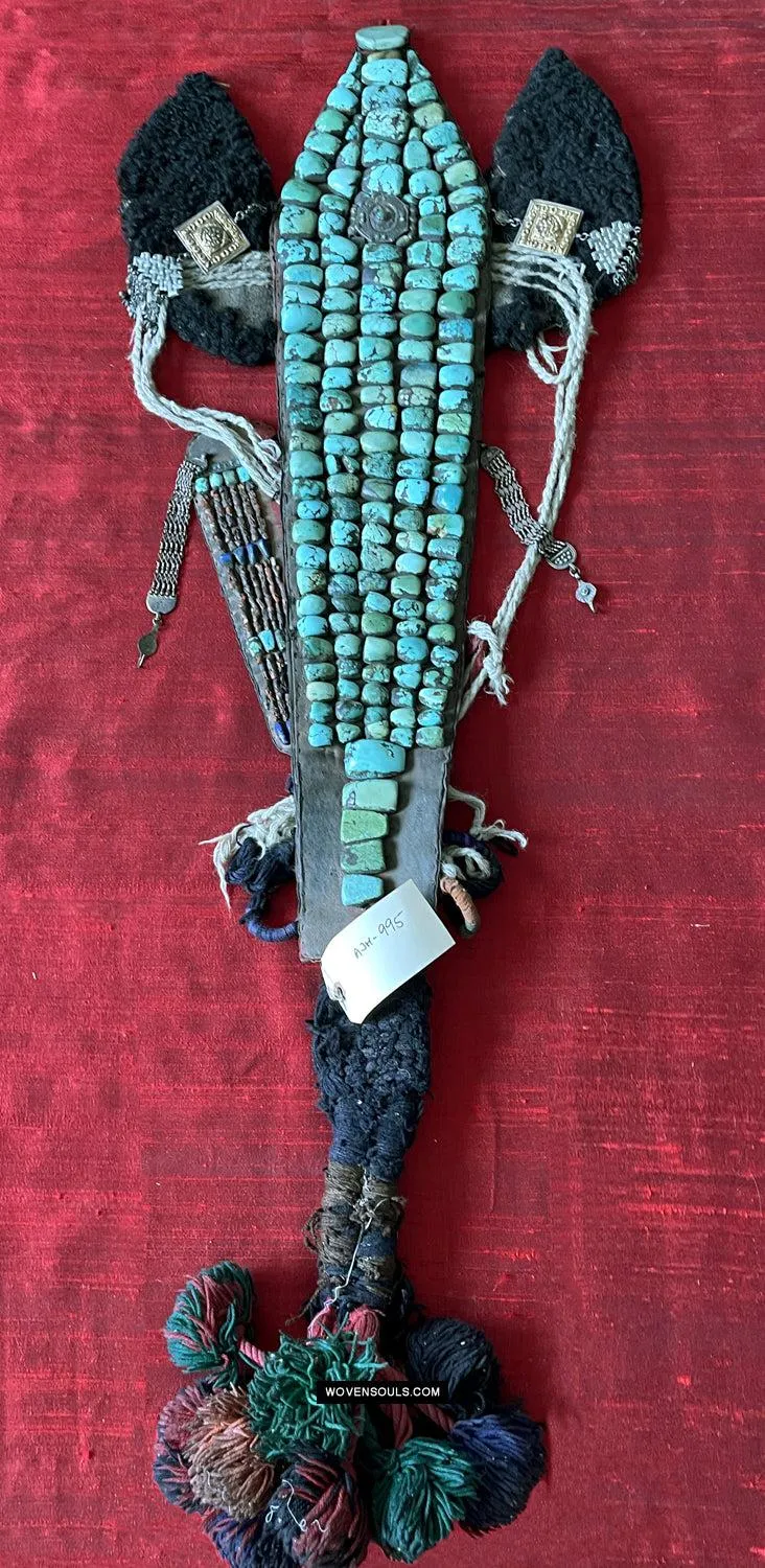 995 Old Heirloom Jewelry Ladakh Turquoise Perak Headdress