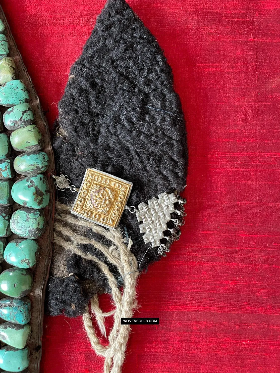 995 Old Heirloom Jewelry Ladakh Turquoise Perak Headdress