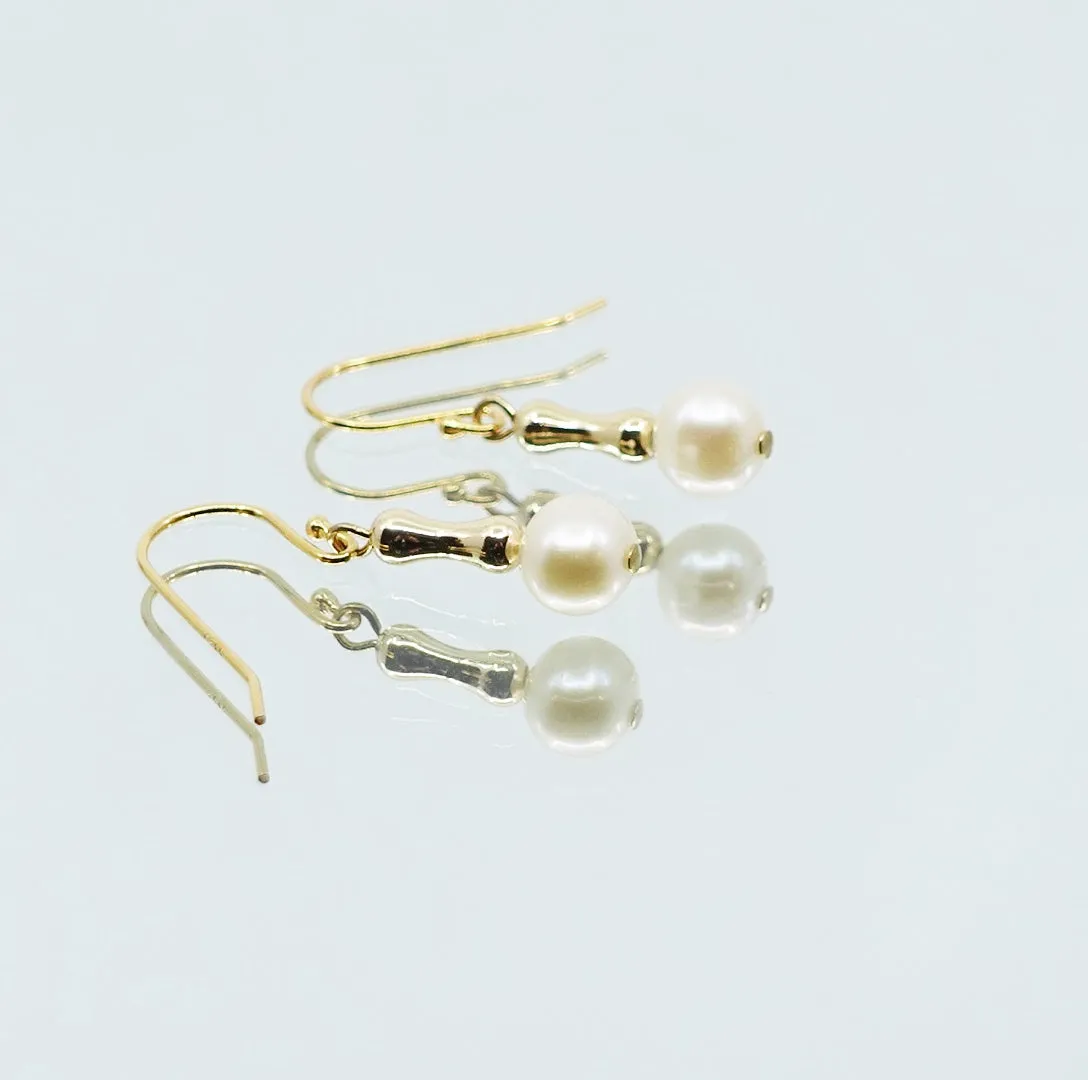 Bamboo Pearl Earrings