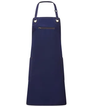 Barley Sustainable Bib Apron | NAVY/CAMEL