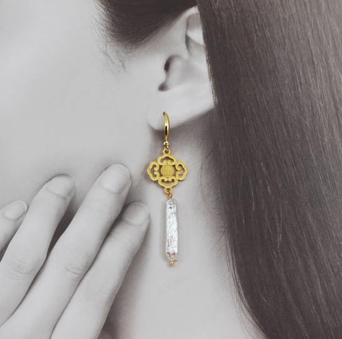 Baroque Pearl Ruyi Earrings