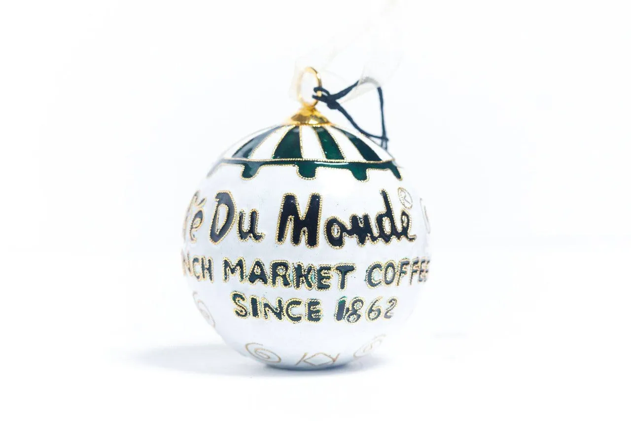 Cafe du Monde New Orleans, Louisiana Cloisonné Christmas Ornament