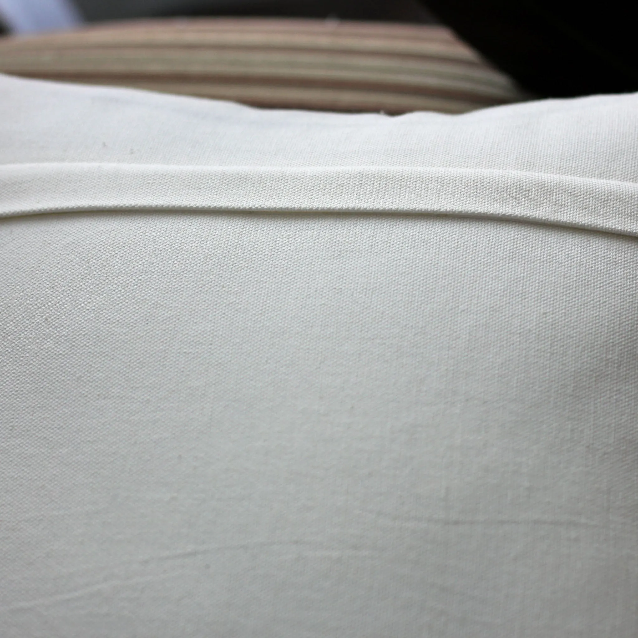 Calm Palm White Cotton Embriodered - Decorative Linen Pillow Cover | Chair Cushion, 16x16"