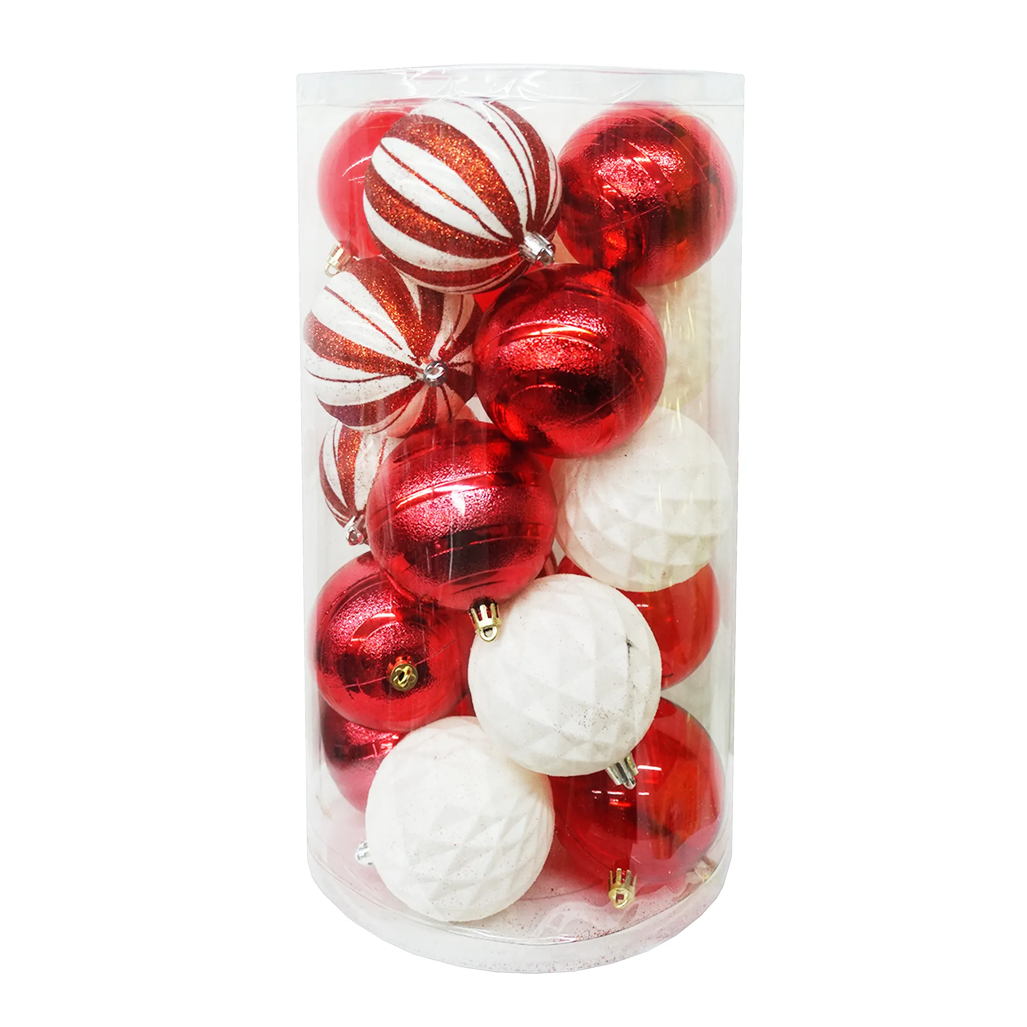 Christmas Deco Spheres Red and White- 20 Pcs.