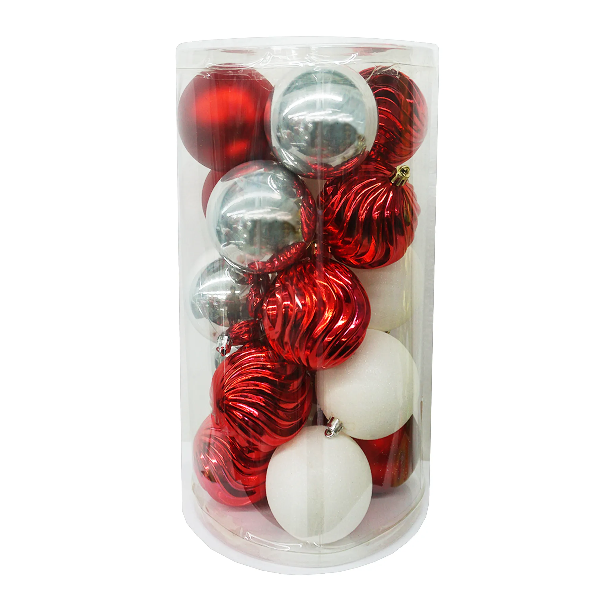 Christmas Deco Spheres Red and White- 20 Pcs.