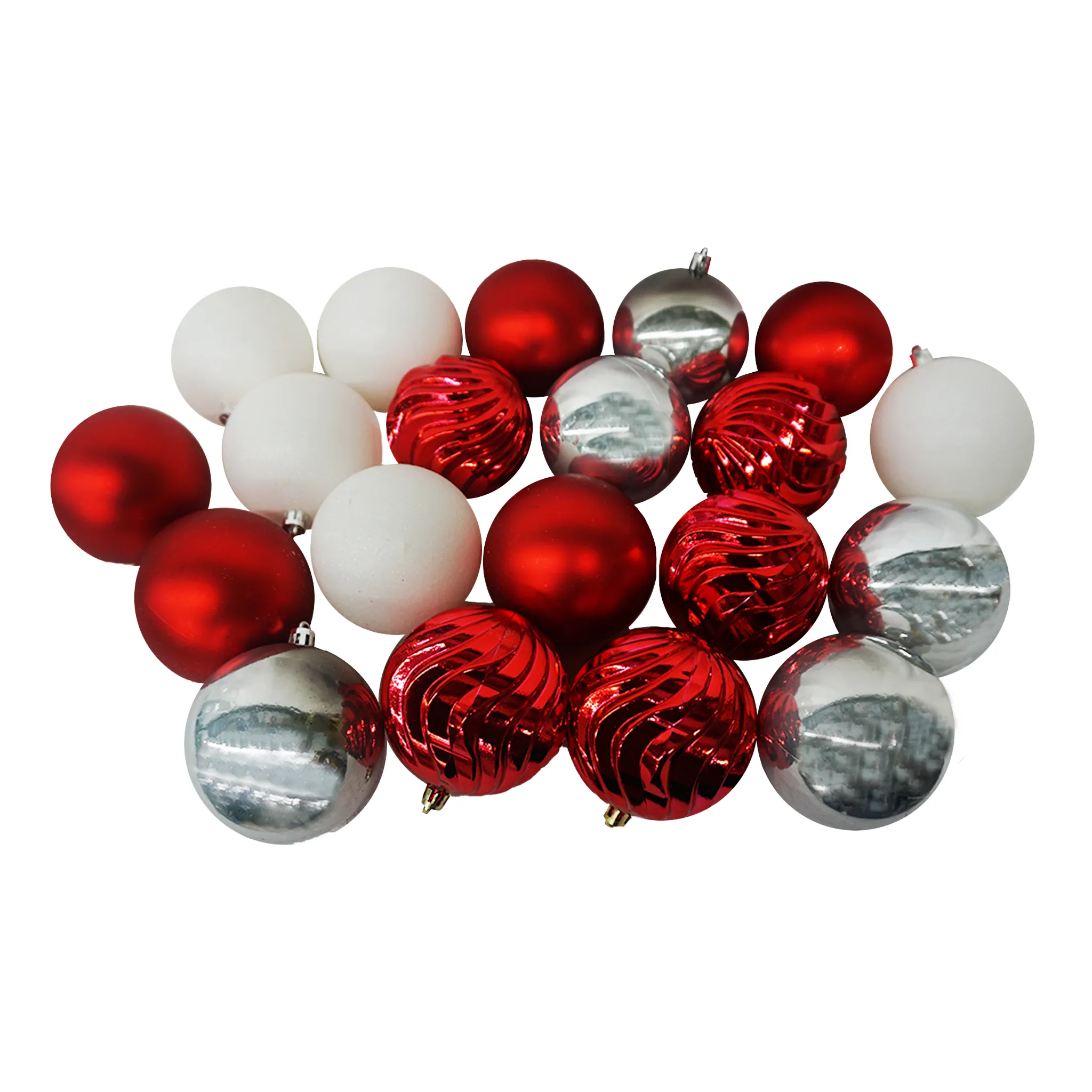 Christmas Deco Spheres Red and White- 20 Pcs.