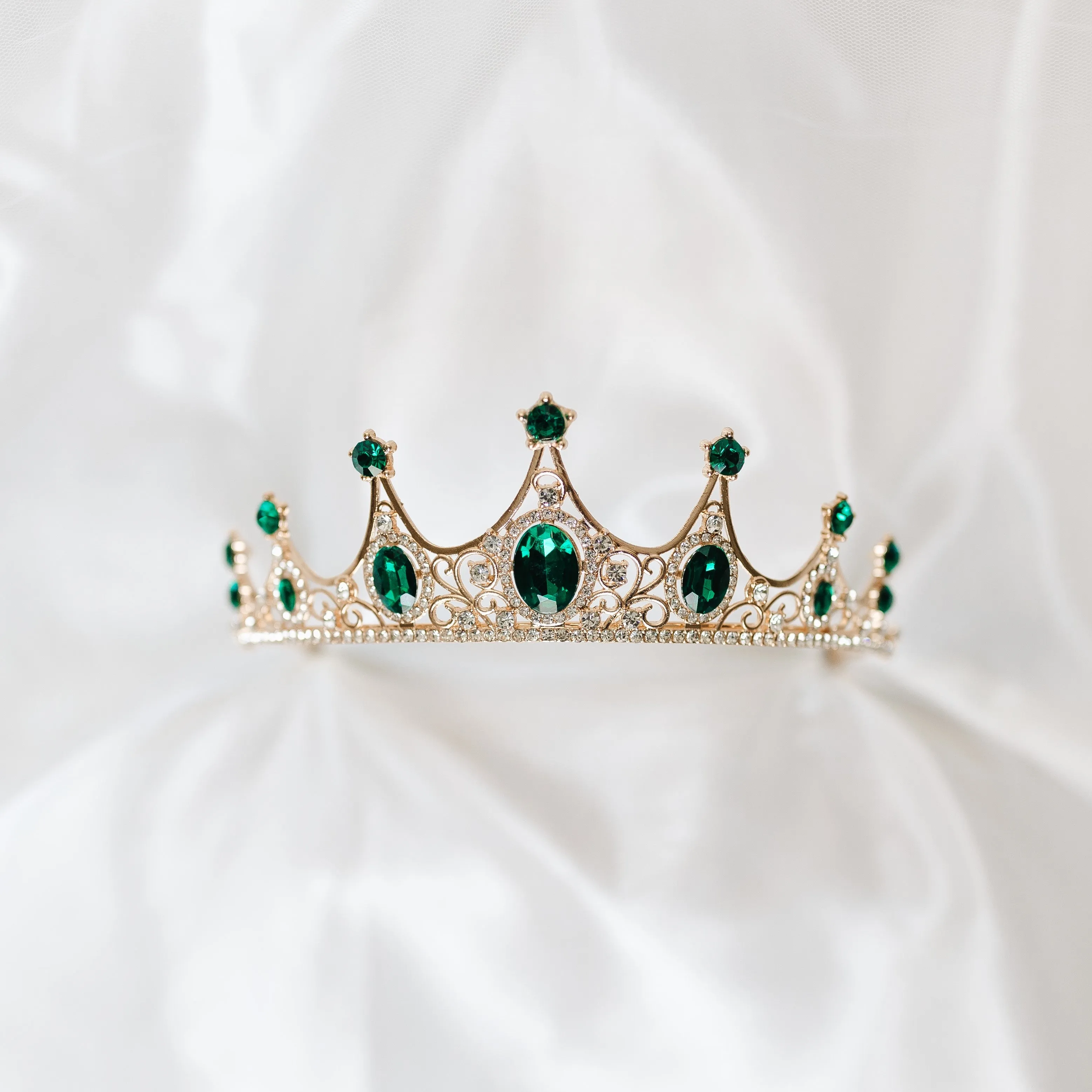 Cindy's Tiara in Bright Green & Gold