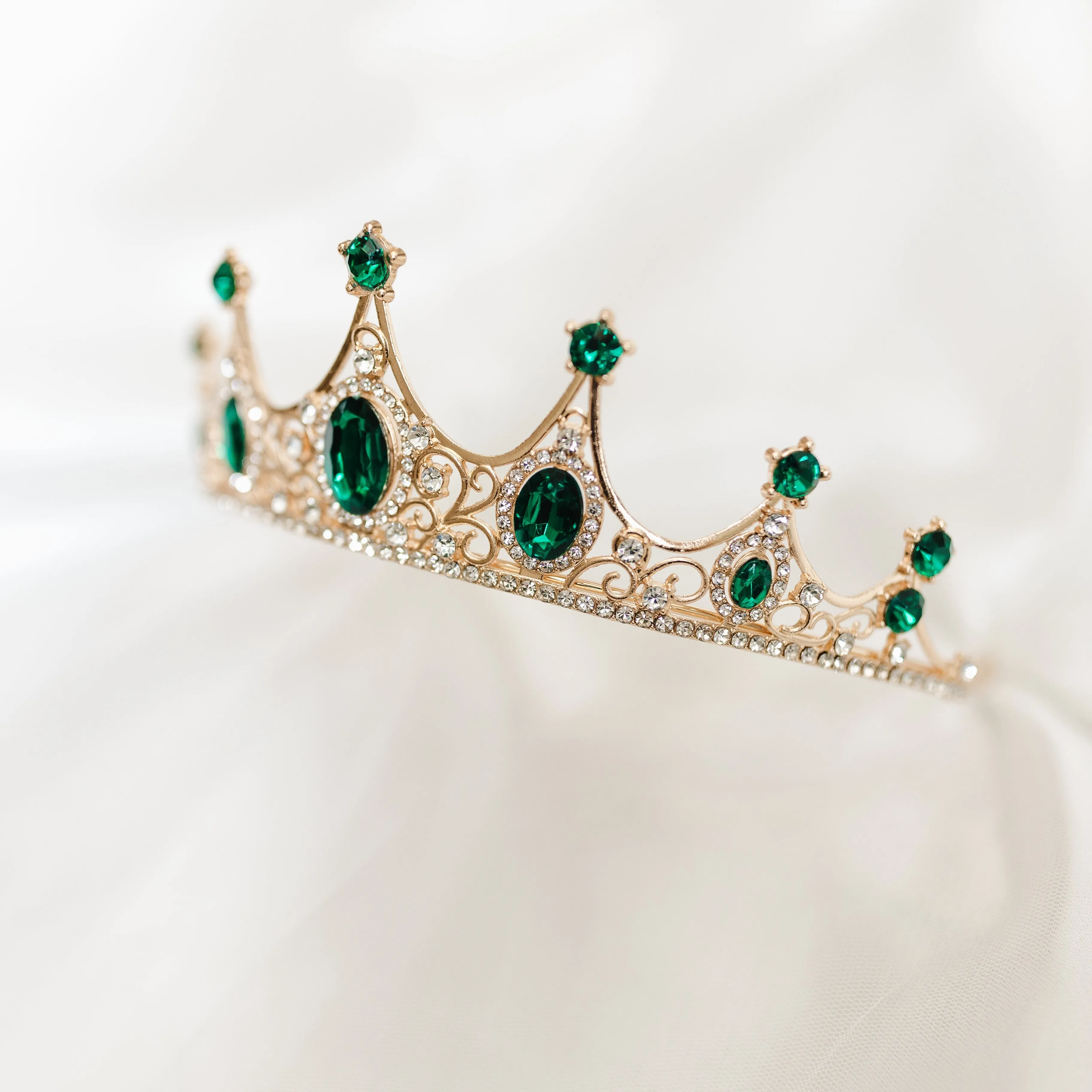 Cindy's Tiara in Bright Green & Gold