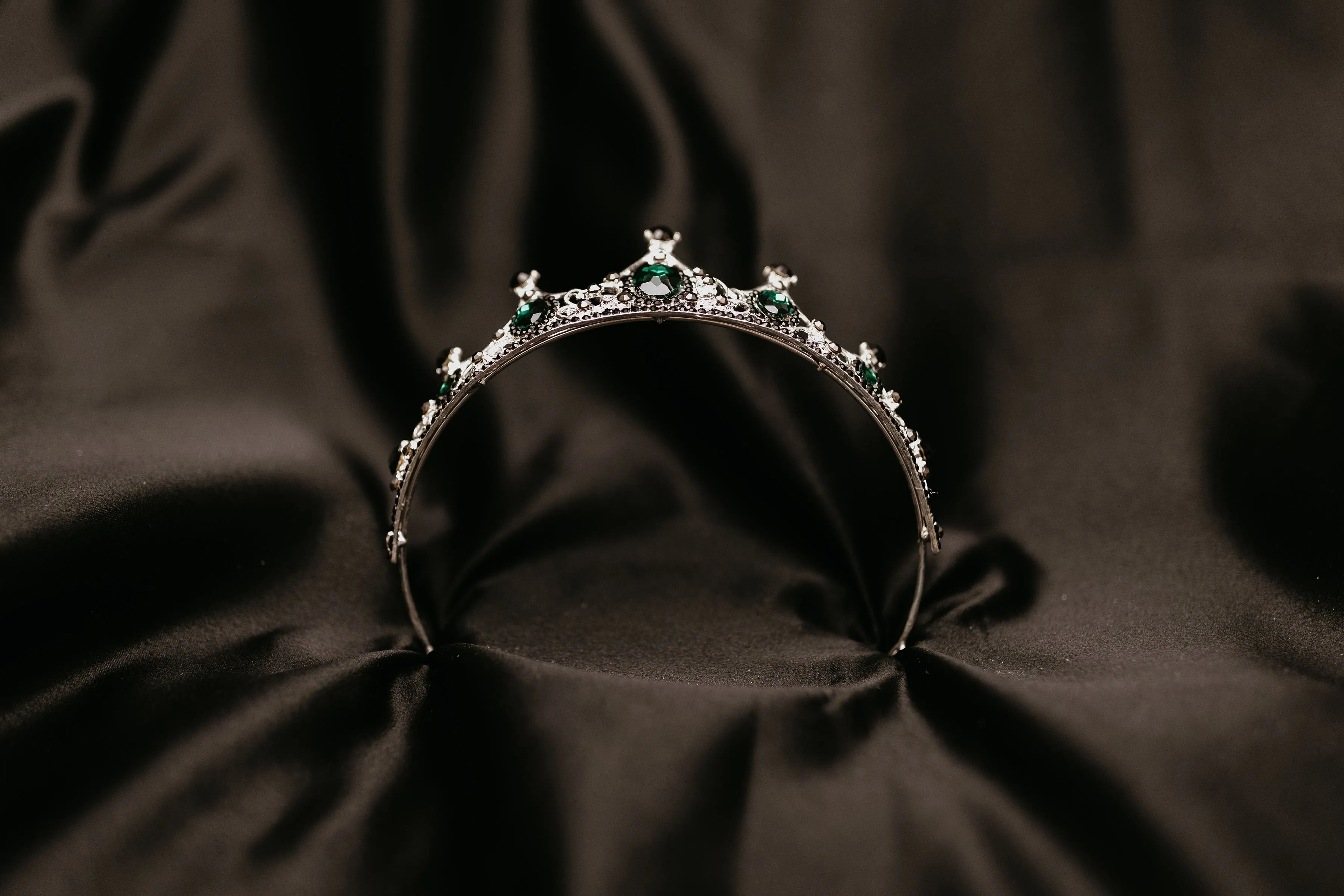 Cindy's Tiara in Green & Silver