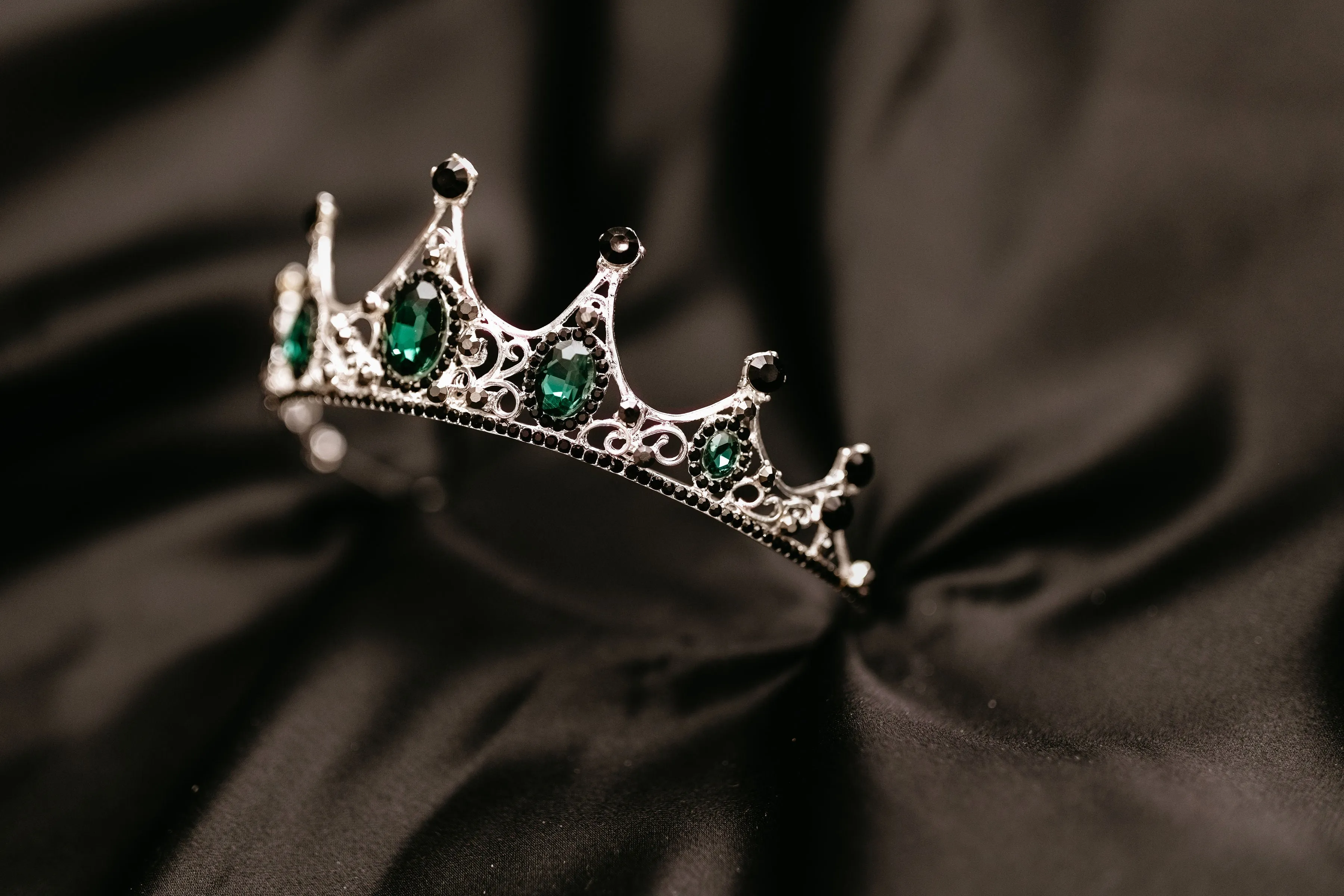 Cindy's Tiara in Green & Silver