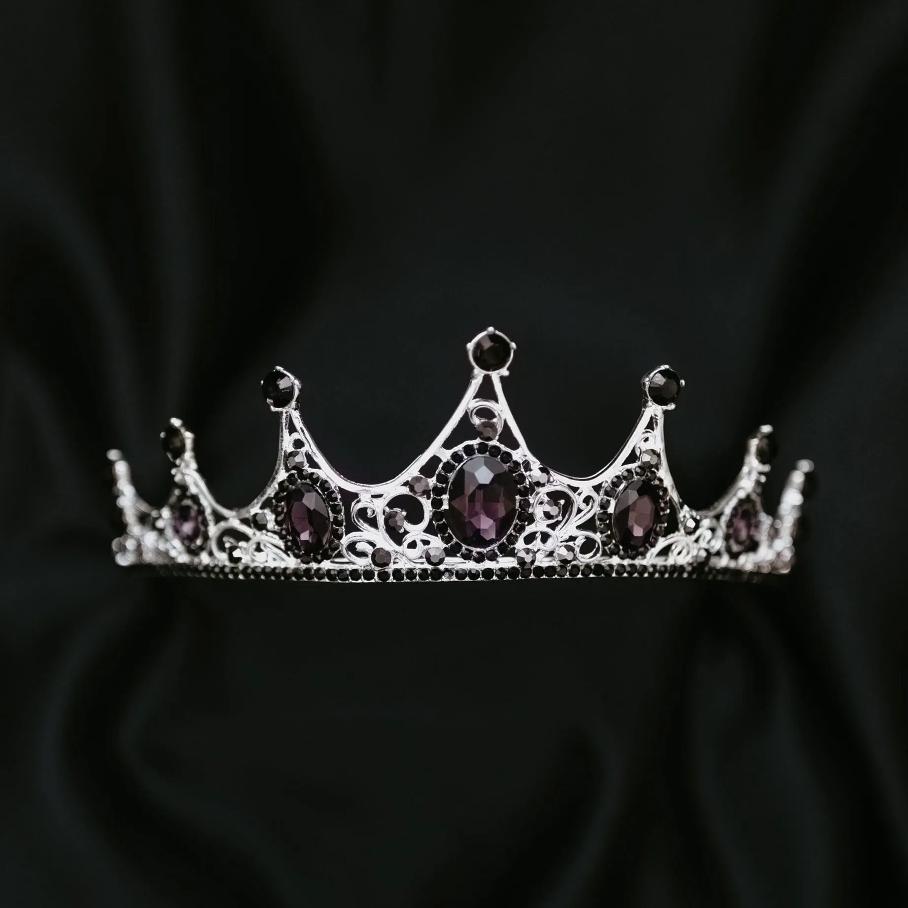 Cindy's Tiara in Purple & Silver