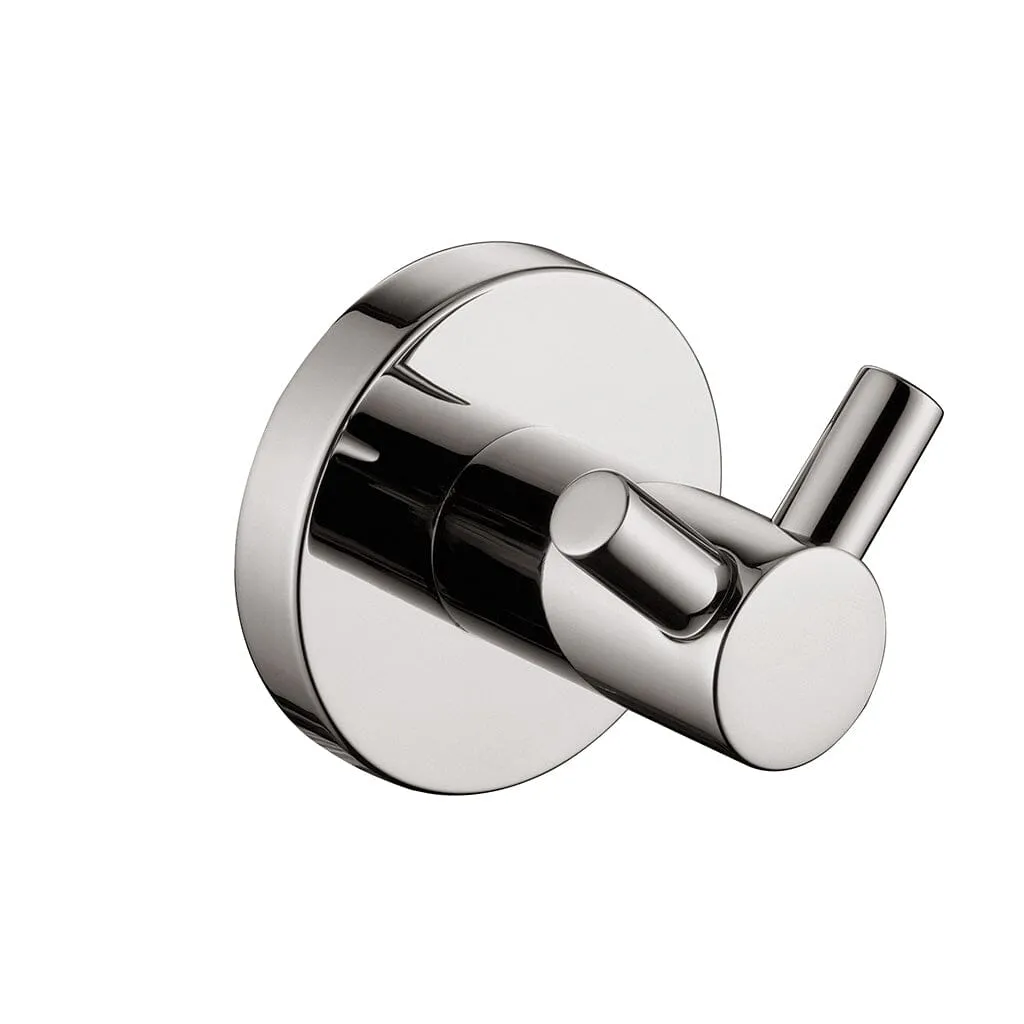 Clio Double Robe Hook Brushed Nickel