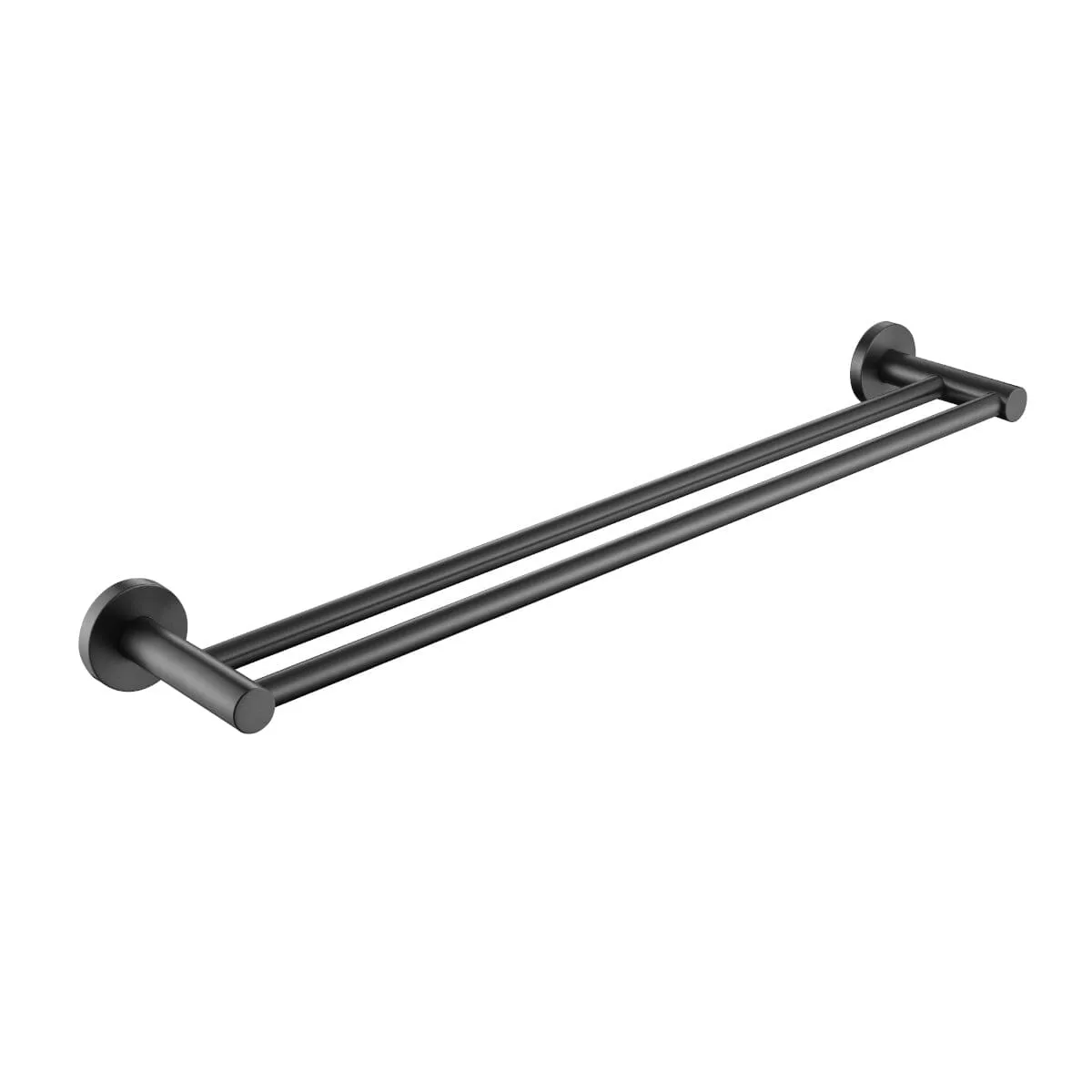 Clio Round Double Towel Rail 600mm Gunmetal