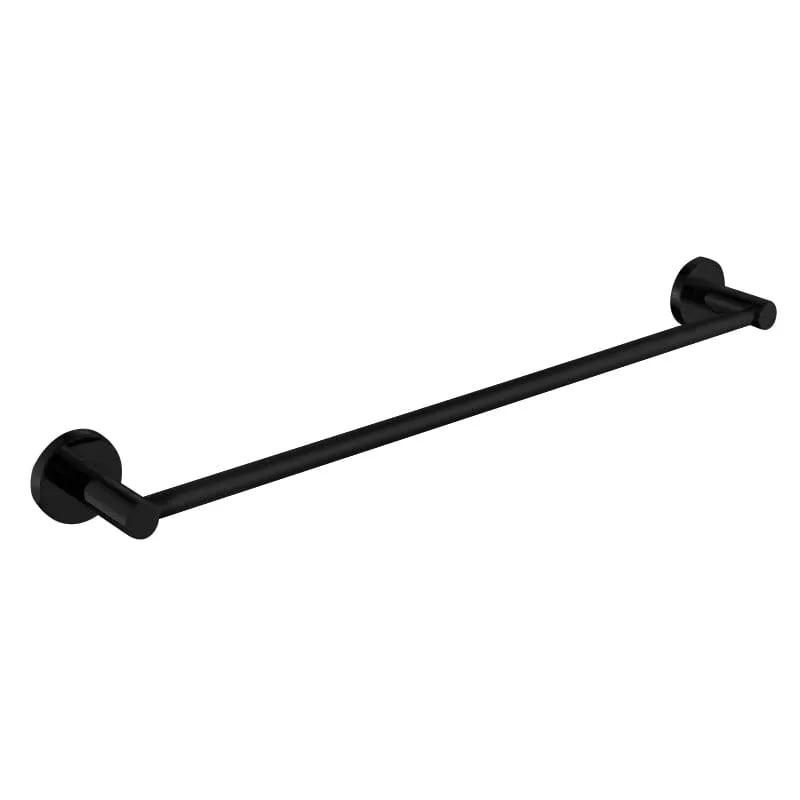 Clio Single Towel Rail 800mm Matte Black