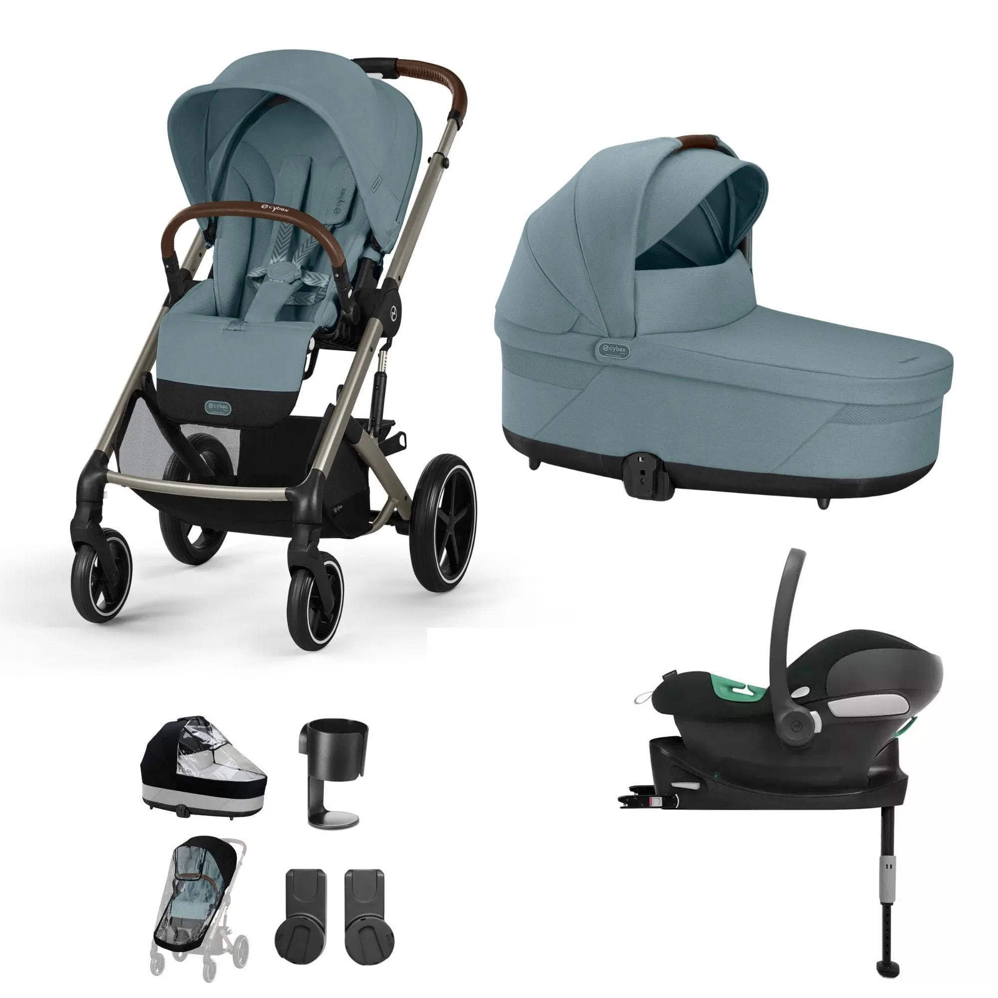 Cybex Balios S Lux Comfort Bundle - Taupe/Stormy Blue