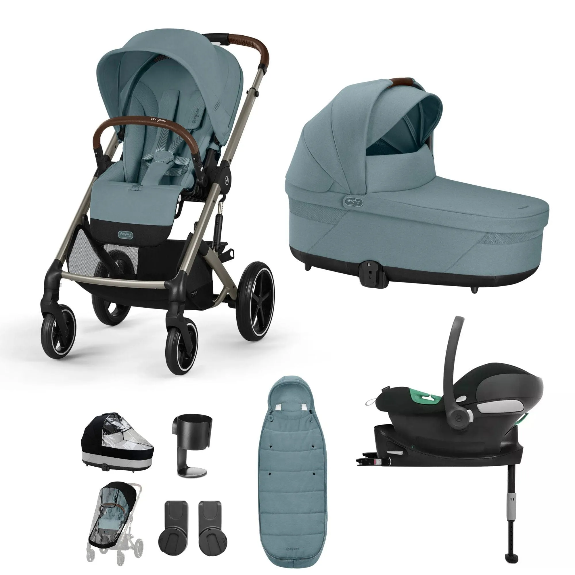 Cybex Balios S Lux Comfort Bundle - Taupe/Stormy Blue