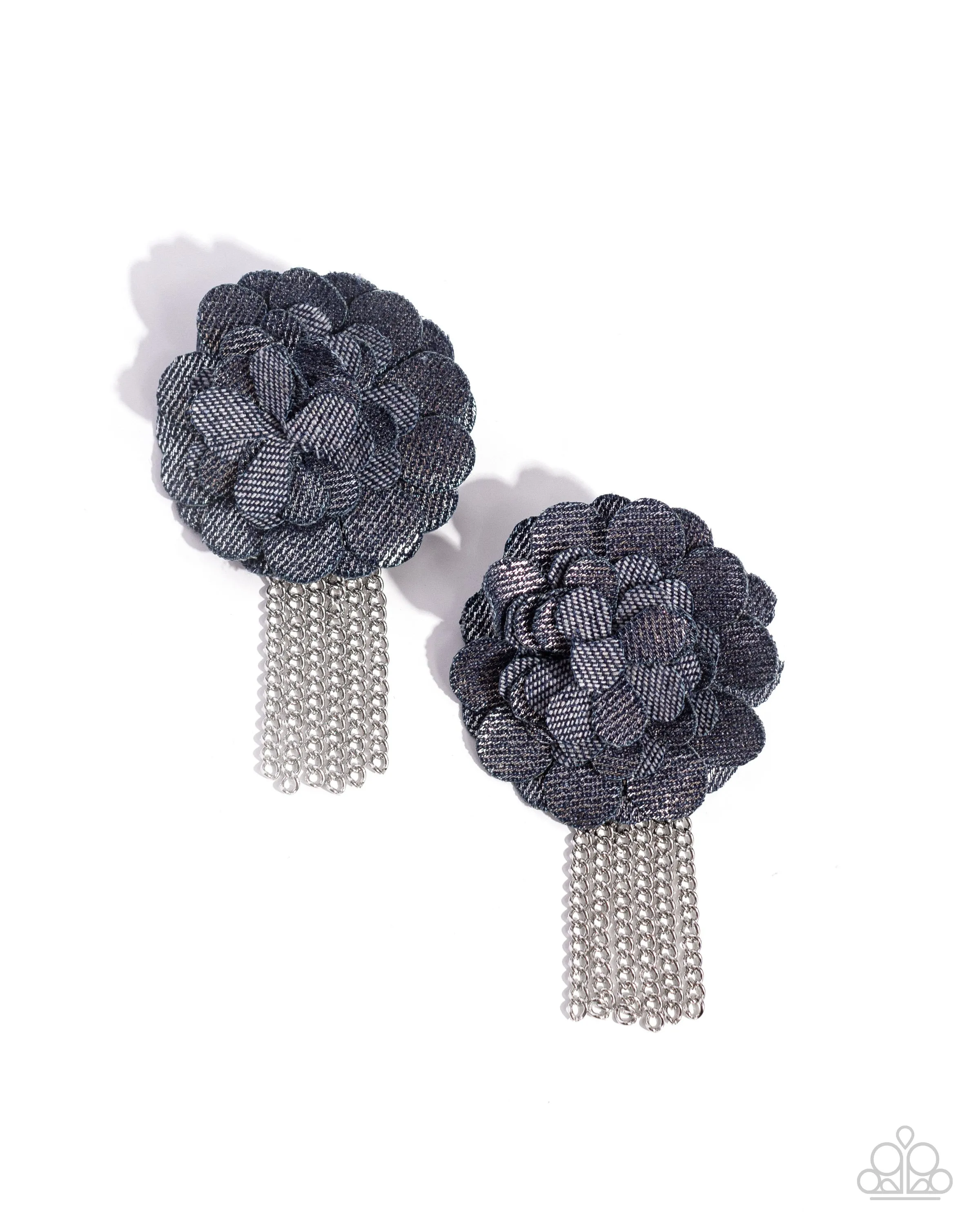 Dauntless Denim -  Blue Earrings