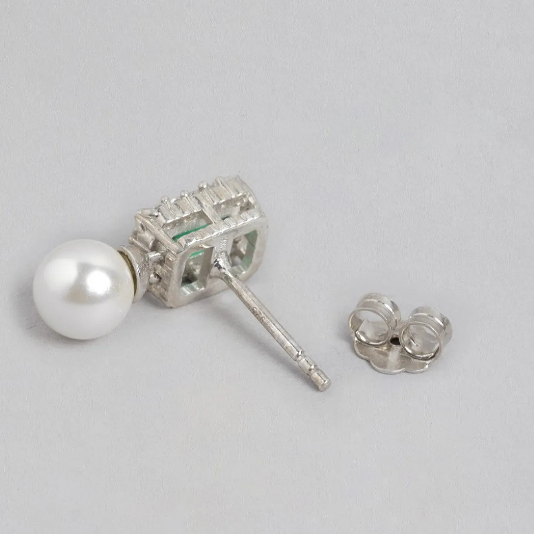 Enchanting Fusion Rhodium-Plated CZ and Freshwater Pearl Drop Earrings