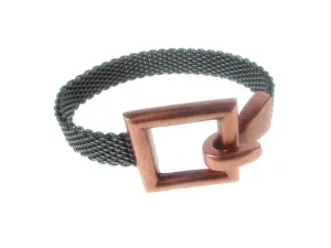 Flat Mesh Bracelet Open Square Hook Clasp