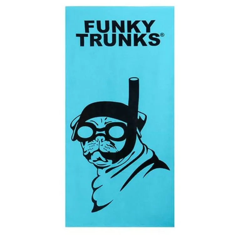 Funky Cotton Towel-Snorkel Pug