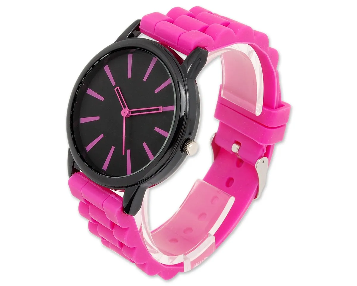 Geneva Ultrathin Jelly Silicone Unisex Lover Wrist Watch