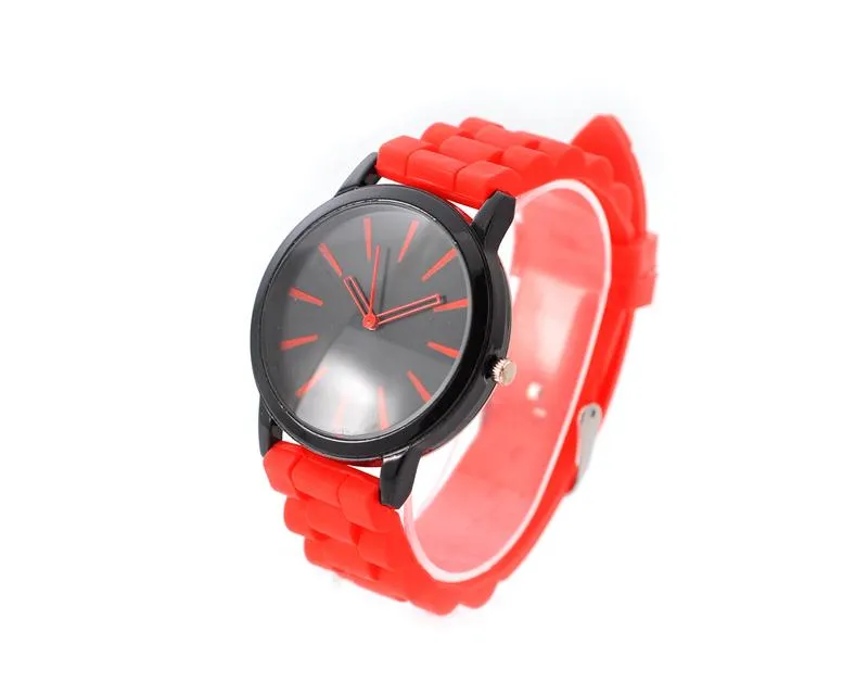 Geneva Ultrathin Jelly Silicone Unisex Lover Wrist Watch