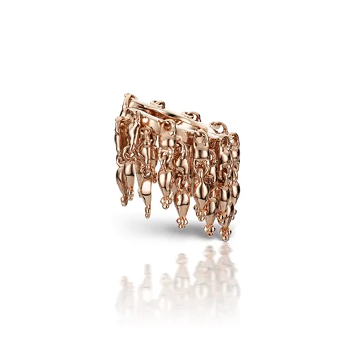 Gold Tassel Eternity Ring Earring by Maria Tash in 14K Rose Gold