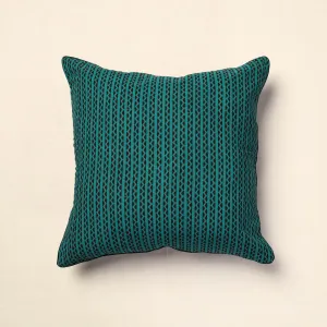 Green - Bagh Block Printed Cotton Cushion Cover (16 x 16 in) 01