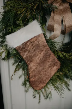 Handmade Cowhide Christmas Stockings