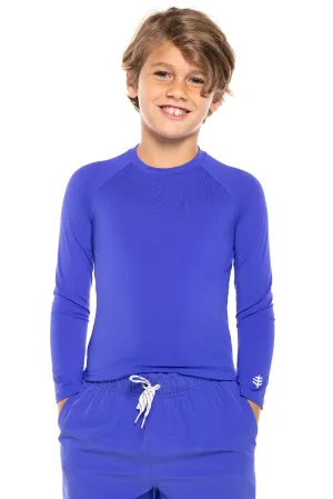 Kid's Sandshark Long Sleeve Surf Shirt  |  Baja Blue