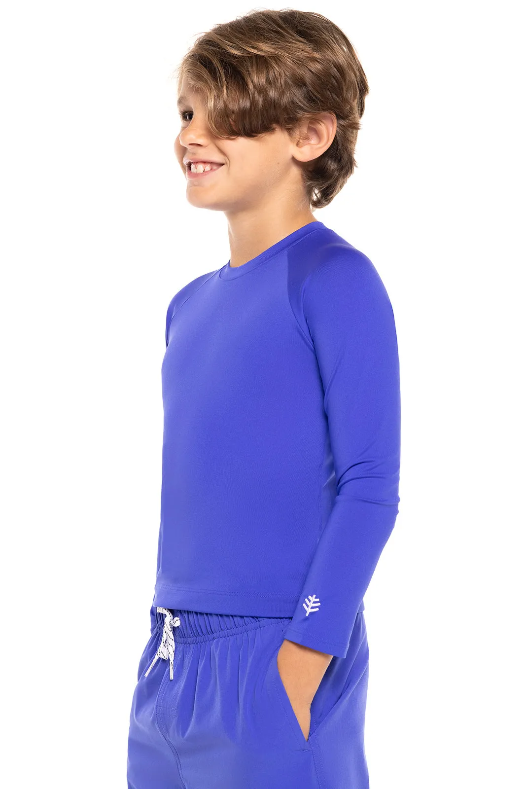 Kid's Sandshark Long Sleeve Surf Shirt  |  Baja Blue