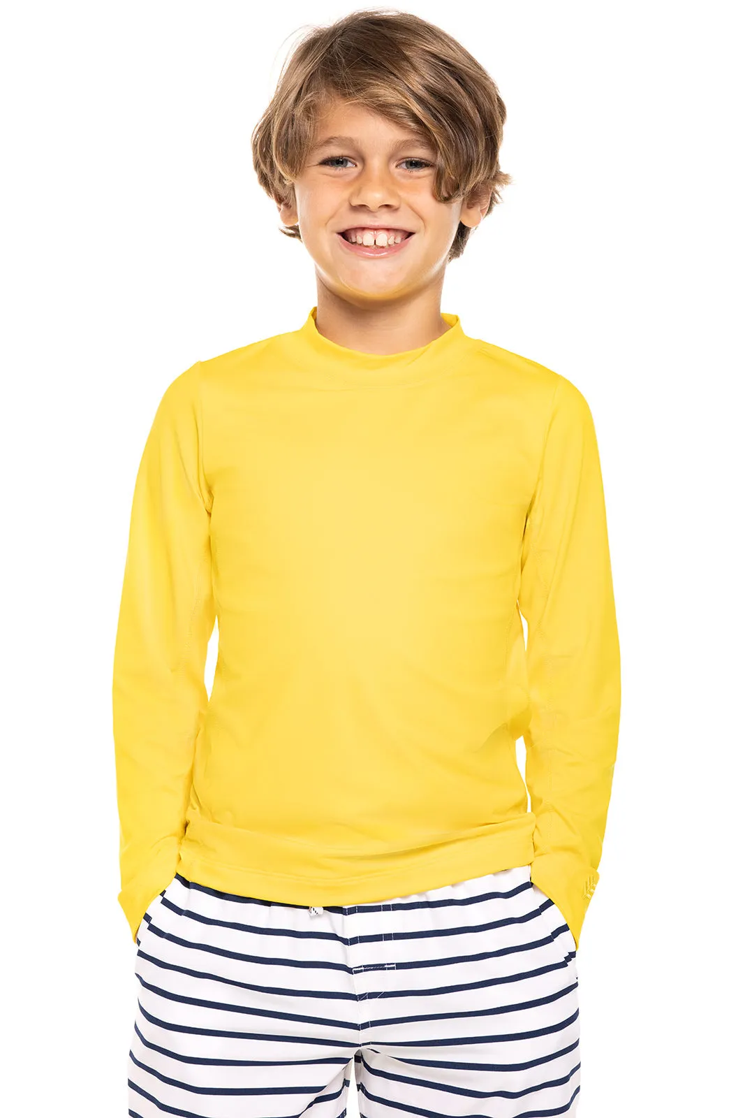 Kid's Sandshark Long Sleeve Surf Shirt  |  Bold Yellow