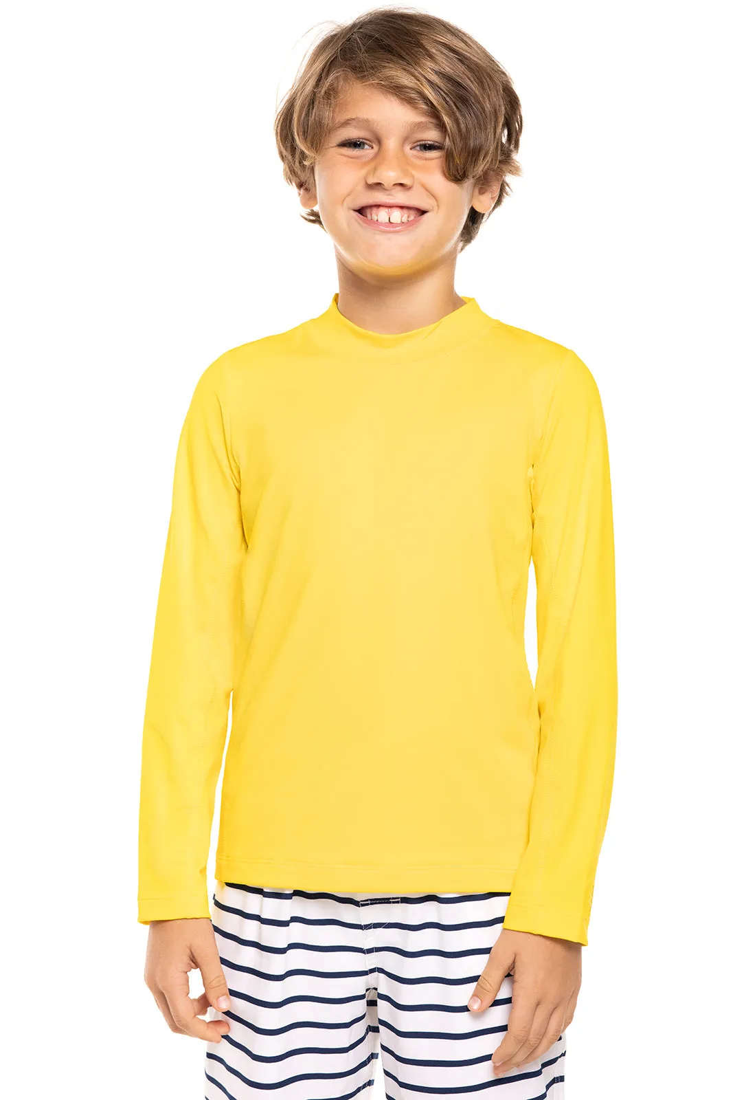 Kid's Sandshark Long Sleeve Surf Shirt  |  Bold Yellow