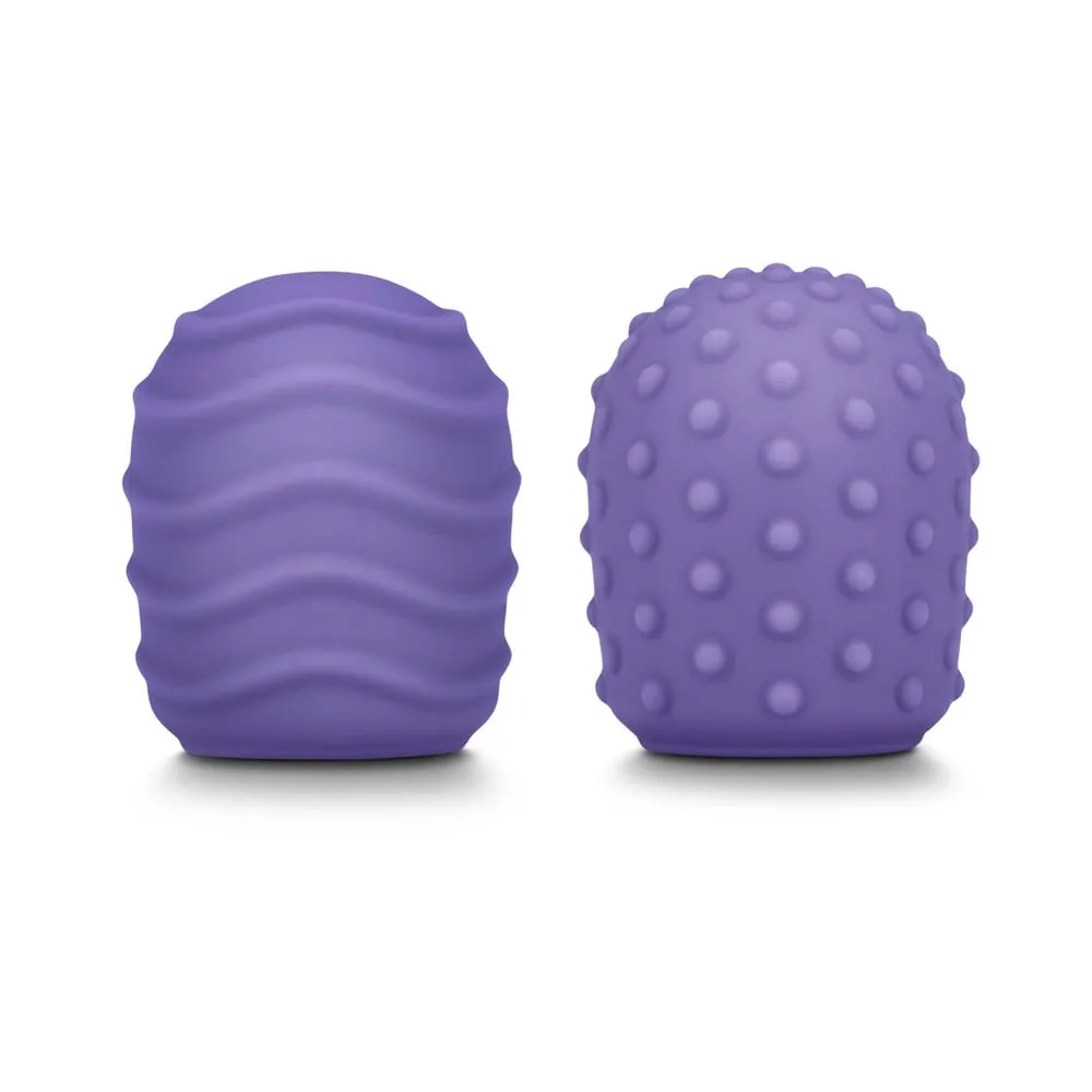 Le Wand Petite Silicone Texture Covers Violet Pack Of 2