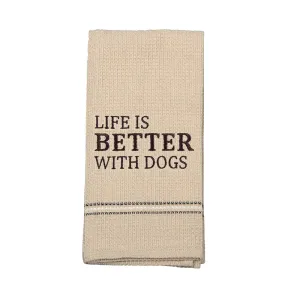 LIFE IS BETTER DISH TOWEL  SET OF 2