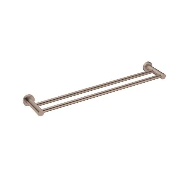 MECCA Double Towel Rail 600MM Brushed Bronze 1924D-BZ