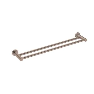 MECCA Double Towel Rail 600MM Brushed Bronze 1924D-BZ