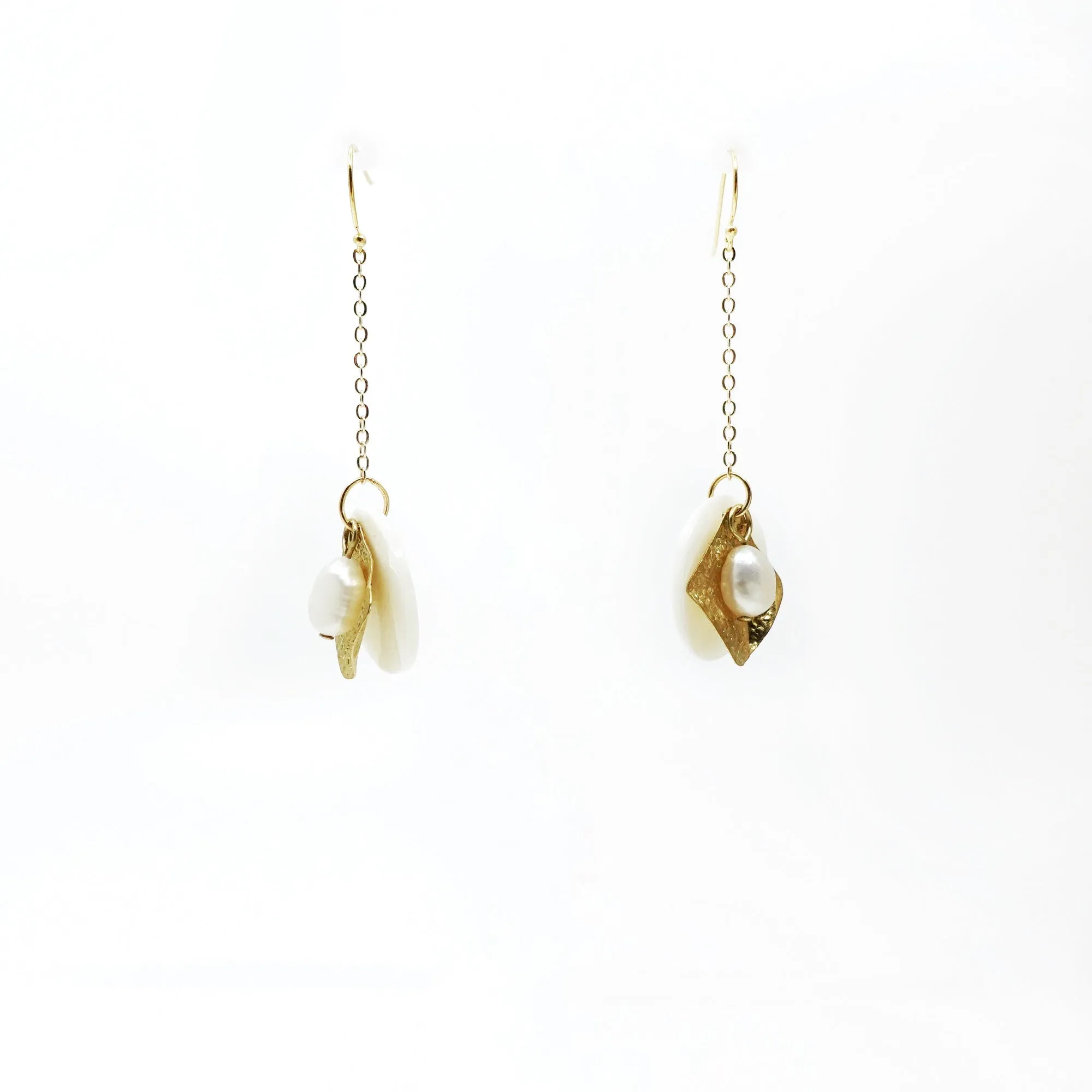 Memory of Ancient Kingdom Dangle Earrings Gold