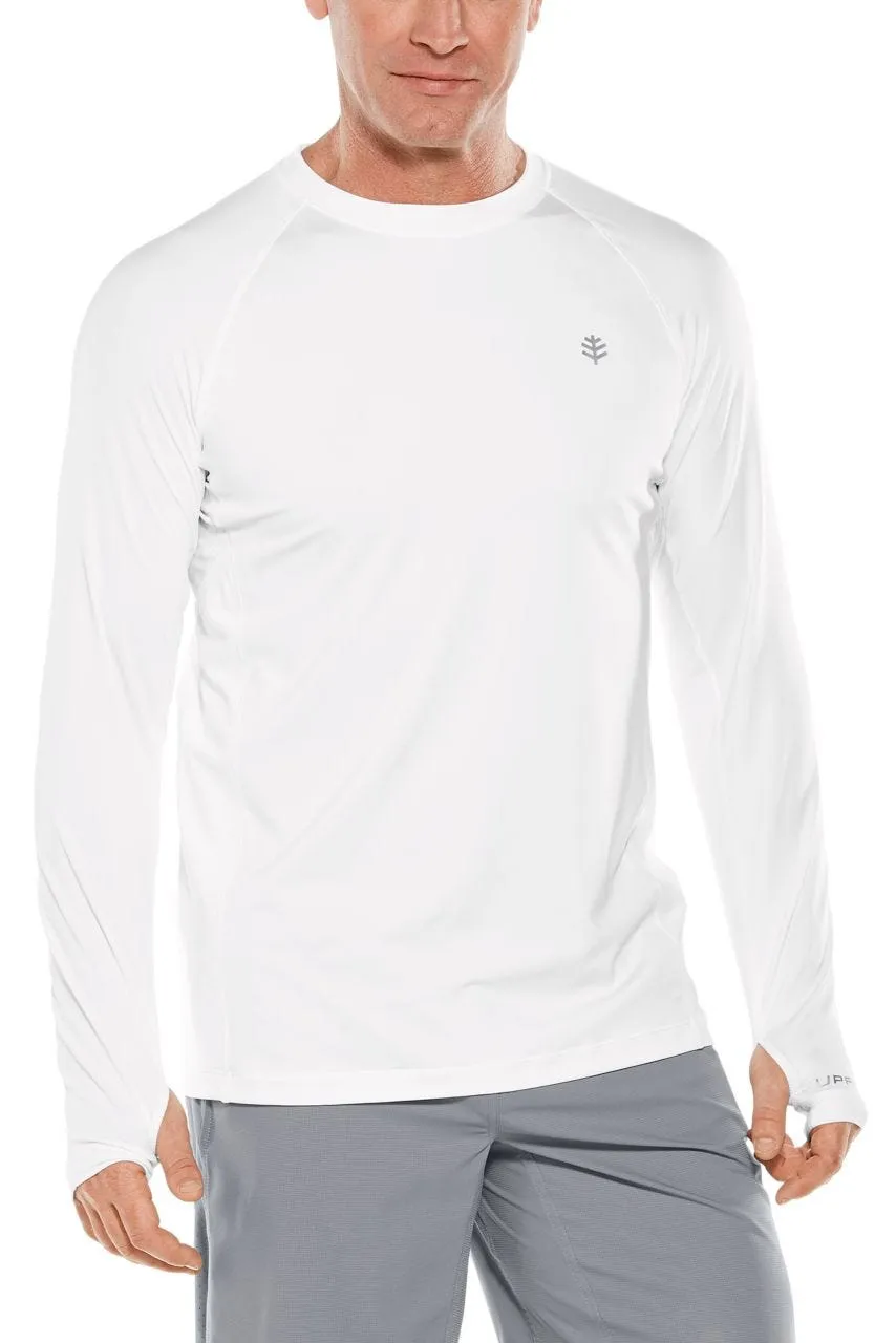 Men's Agility Long Sleeve Performance T-Shirt  |  White