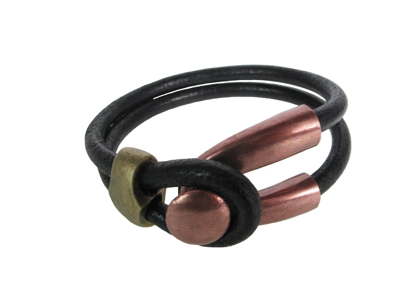 Men's Leather Bracelet | Double Strand Lasso & Slide