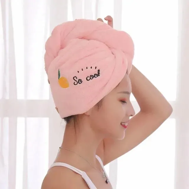 Microfiber Shower Cap Towel For Women