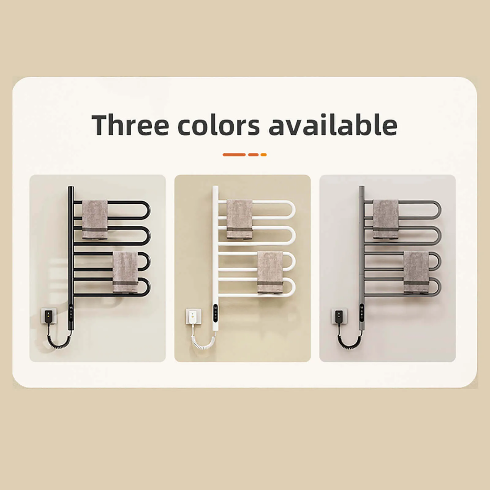 Modern White Wall Mounted Bathroom Towel Warmer