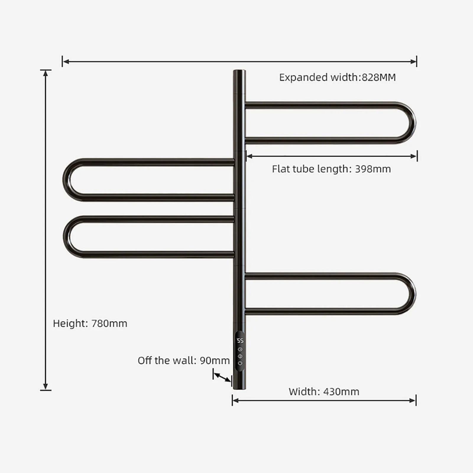 Modern White Wall Mounted Bathroom Towel Warmer