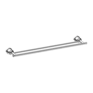 Nero York Double Towel Rail Chrome 600MM 6924D-CH