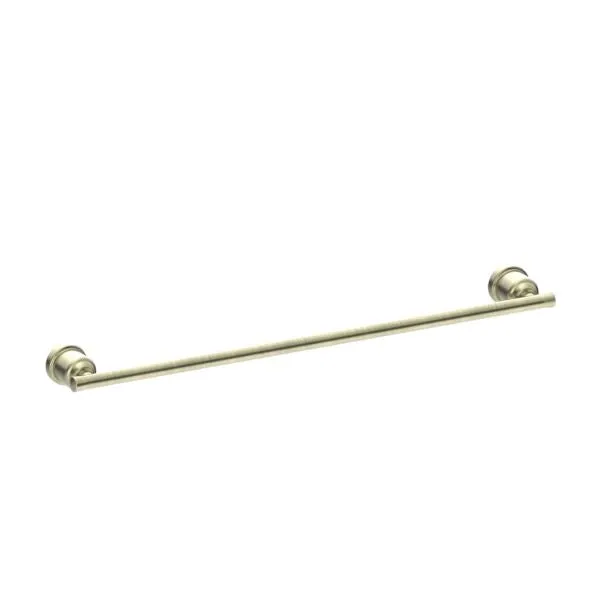 Nero York Single Towel Rail Aged Brass 600MM 6924-AB