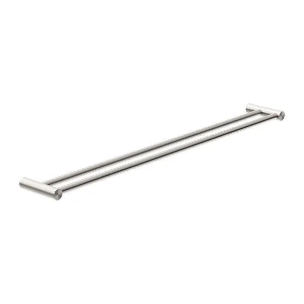 New MECCA Double Towel Rail 800MM Brushed Nickel 2330D-BN